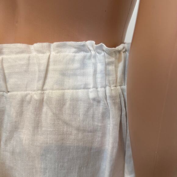 ForCynthia small raw hem linen pull on skirt pockets SK 3012 - Picture 2 of 10